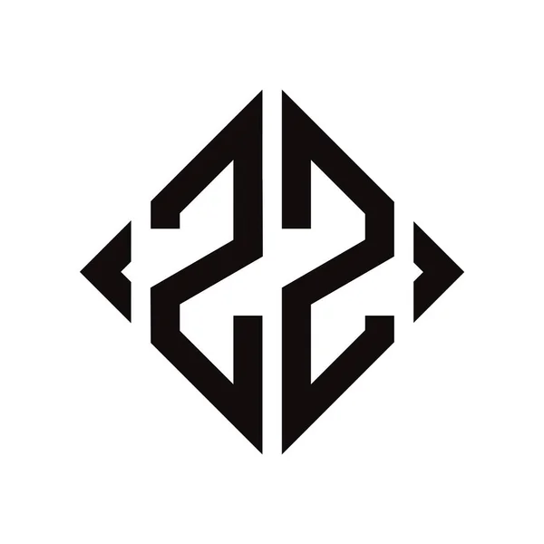 Logo Rhombus Monogram Letters Alfabet Lettertype Logo Logotype Borduurwerk — Stockvector