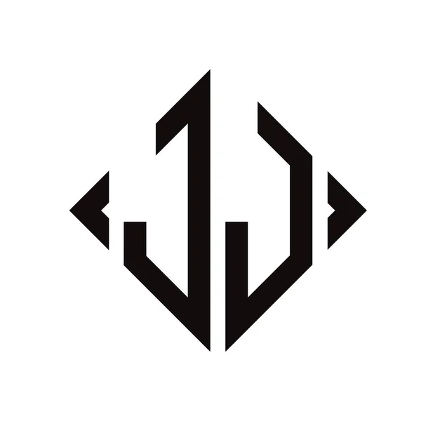 Logo Rhombus Monogram Letters Alfabet Lettertype Logo Logotype Embroidery — Stockvector