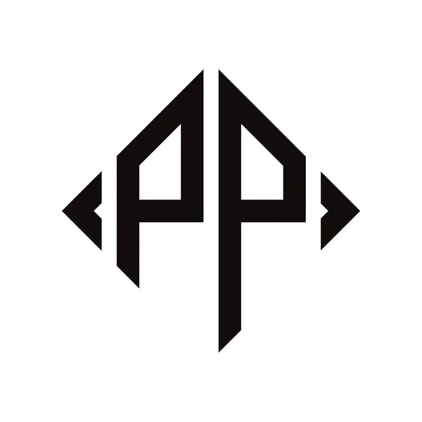 Logo Rhombus Monogramme Lettres Alphabet Polices Logo Logotype Broderie — Image vectorielle
