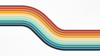 Retro Hatlar Arkaplanı. Biçim Çizgileri Posteri Duvar Kağıdı.