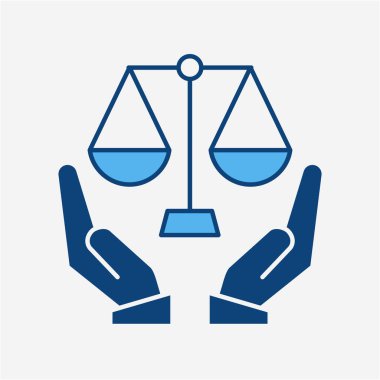 El simgesi şablonu tasarımında Adalet Ölçekleri
