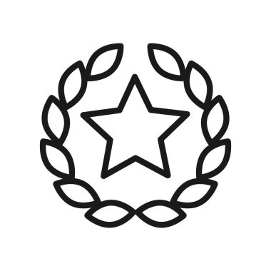 Lauren çelenk yıldız ikon kalite kontrol sembolü