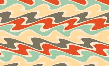 Bu retro dalgalı arka plan, 70 'lerin atmosferine sahip soyut ve renkli desenler içeriyor. Posterler, duvar kağıtları ve kapaklar için mükemmel. Psikedelik girdaplar ve geometrik kıvrımları modern ve modaya uygun bir görünüş için birleştiriyor..