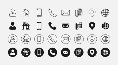 iş iletişim Icon set