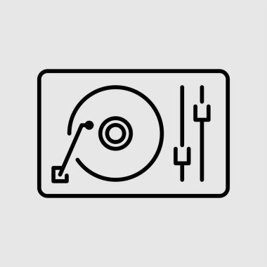 Turntable Vinil Oynatıcısı Mutlu Yıllar Satır Simgesi