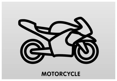 Motosiklet Araç Hattı Simgesi.