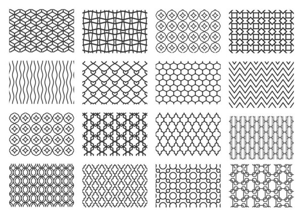Mosaic seamless pattern background set with abstract ethnic geometric ornaments for tile and textile designs