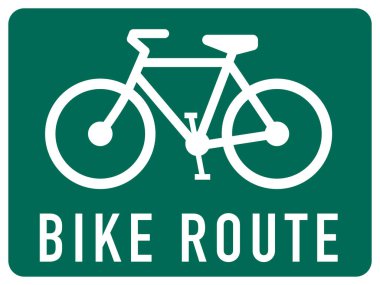 Bisiklet Yolu Dönüş Kılavuzu İşareti. 