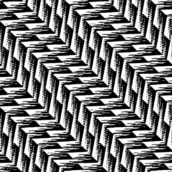 Полная Бесшовная Проблемная Текстура Абстрактный Вектор Черно Белая Ткань Ткани — стоковый вектор