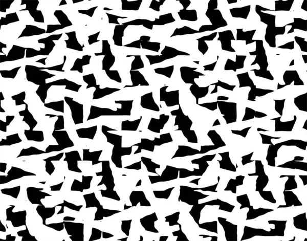 Full Seamless Texture Pattern Monochrome Abstract Lines Vector Black White — Stock Vector