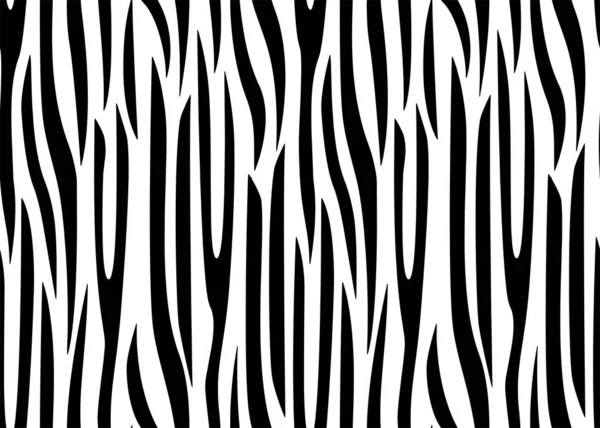 フルシームレスゼブラタイガーパターン繊維テクスチャ ベクトル背景 女性のための黒と白の動物の皮膚ファブリックプリント — ストックベクタ