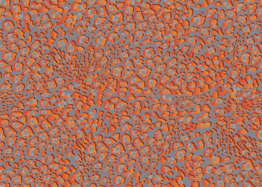 Kusursuz leopar çita desenli hayvan derisi desenli. Turuncu tekstil kumaş izi. Moda için uygun. Vektör illüstrasyonu.