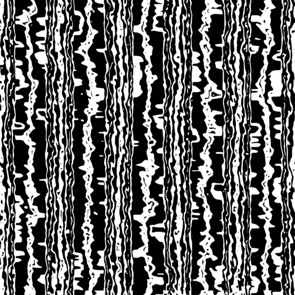 Повний Безшовний Шаблон Проблемної Текстури Вектор Абстрактних Ліній Чорно Біле — стоковий вектор