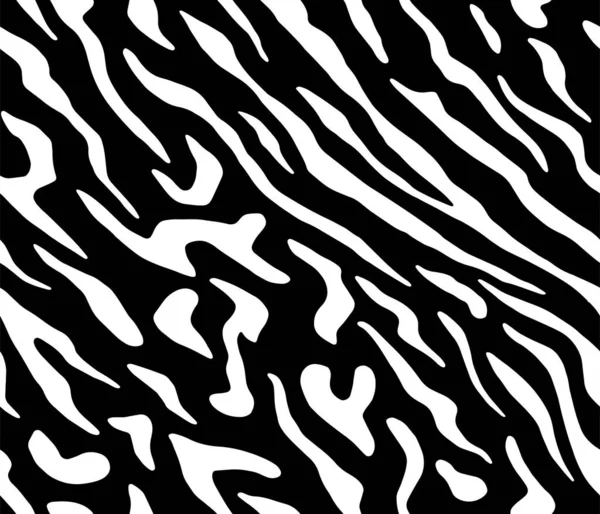 Voller Nahtloser Zebra Tiger Pattern Textile Texture Print Vektor Hintergrund — Stockvektor