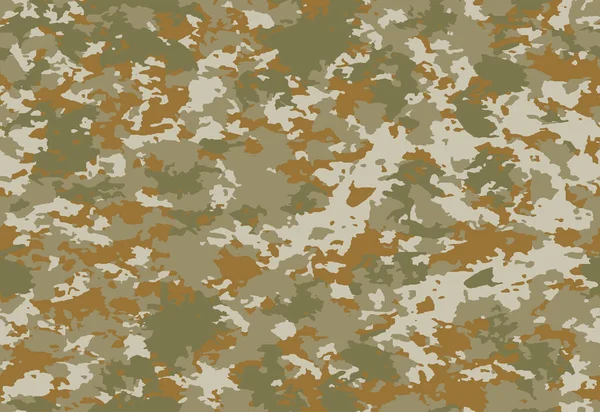 Completo Camuflaje Militar Sin Costuras Vector Patrón Piel Textura Oscura — Archivo Imágenes Vectoriales