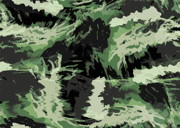 Nahtloser Grüner Tarnmustervektor Für Militärische Textilien Verwendbar Für Jacket Pants — Stockvektor