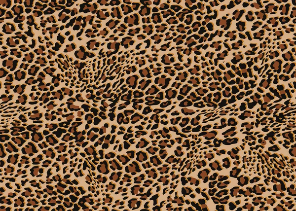 Full Seamless Leopard Cheetah Texture Animal Skin Pattern Brown Textile — Stock Vector