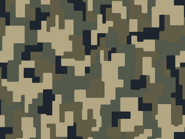 Modèle Complet Camouflage Numérique Brun Sans Couture Utilisable Pour Veste — Image vectorielle