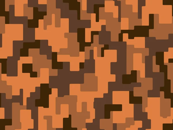 Полная Безморская Цифровая Текстура Оранжевого Камуфляжа Используется Пиджака Брюки Рубашки — стоковый вектор
