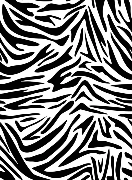 Vollständige Nahtlose Textiltextur Für Zebra Tiger Distressed Vector Hintergrund Schwarz — Stockvektor