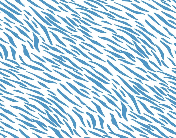 Pełny Bezszwowy Tygrys Zebra Paski Zwierzęcy Wzór Skóry Granatowo Niebieska — Wektor stockowy