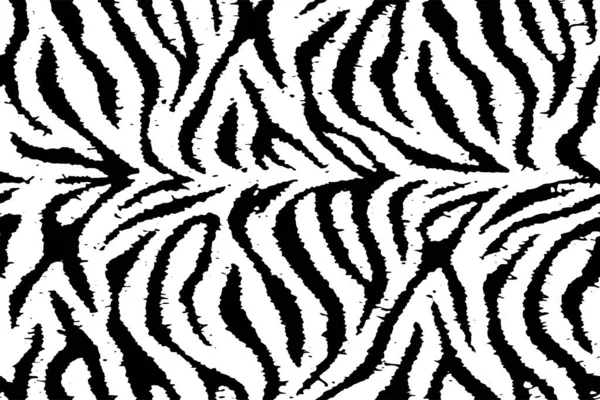 Volledige Naadloze Zebra Tijger Gedragen Patroon Textiel Textuur Verstoorde Vectorachtergrond — Stockvector