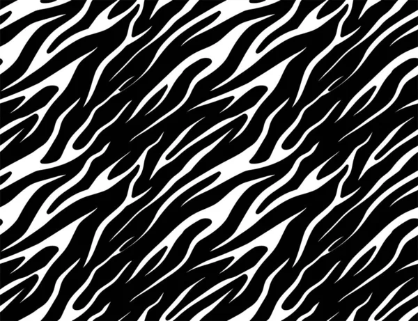 Полная Бесшовная Печать Текстильной Текстуры Zebra Tiger Векторный Фон Черно — стоковый вектор