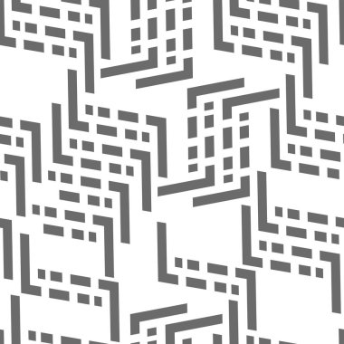 Çapraz çizgilerin ve noktaların tam kusursuz deseni. Beyaz gri modern çizgili arka plan. Tekstil kumaş izi. Vektör çizimi. Geometrik tasarım.