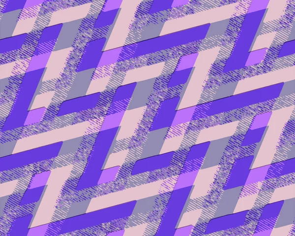 Повний Безшовний Візерунок Текстури Напівтону Zigzag Сукня Тканина Друк Фіолетовий — стоковий вектор