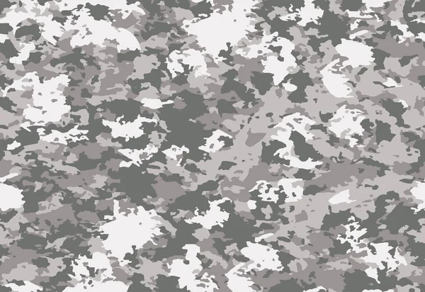 Plný Bezproblémový Šedý Vojenský Maskovací Vektor Černobílý Potisk Textilie Armáda Royalty Free Stock Vektory