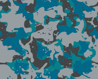 Kusursuz gri kamuflaj deri modeli vektörü. Tekstil kumaş baskı ve duvar kağıdı için kış kamuflaj dokusu tasarımı.