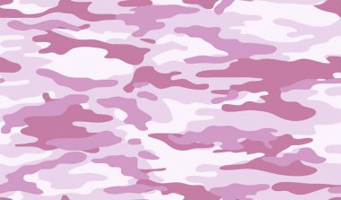 Full seamless pink camouflage texture skin pattern vector for decor and textile. Army design for fashion fabric print and wallpaper. 