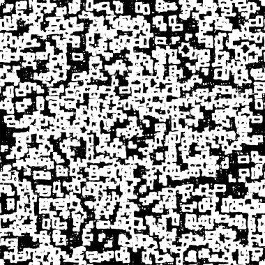 Tam kusursuz soyut doku deseni izi. Tekstil kumaşı ve terrazzo için kirli siyah beyaz çizim tasarımı. Zemin, duvar ya da fayans için Grunge modeli