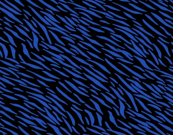 Tam dikişsiz kaplan ve zebra şeritli hayvan derisi deseni. Tekstil kumaş izi için mavi siyah doku. Moda kullanımı için uygun.