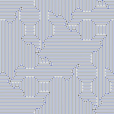 Tam dikişsiz ince çizgi dokusu deseni. Labirent arka planı. Kumaş tekstil baskısı. İnce çizgiyi tekrar et. Labirent vektör çizimi. Simetrik fayans ve mermer tasarımı