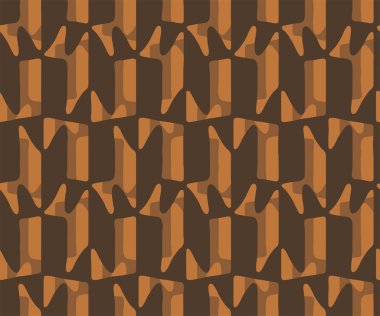 Tam dikişsiz geometrik şekiller model arka planı. Dekorasyon için bronz kahverengi vektör. Tekstil kumaş baskısı ve duvar kağıdı için doku tasarımı. Moda ve ev tasarımı için.