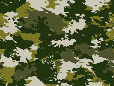 Askeri tekstil için tam kusursuz kamuflaj dokusu deri modeli vektörü. Ceket Pantolonu, Gömlek ve Şort için kullanılabilir. Kumaş baskısı ve duvar kağıdı avlamak için ordu kamuflaj tasarımı. 