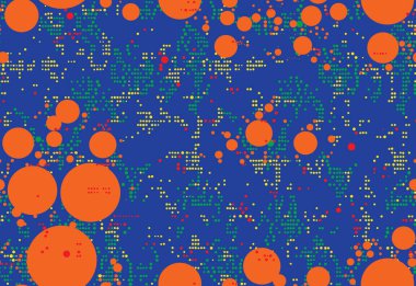Tam dikişsiz yarım tonlu daire ahengi. Soyut geometrik noktalı arkaplan. Tasarım, kapak, ağ, tekstil, kumaş baskısı için modaya uygun duvar kağıdı.