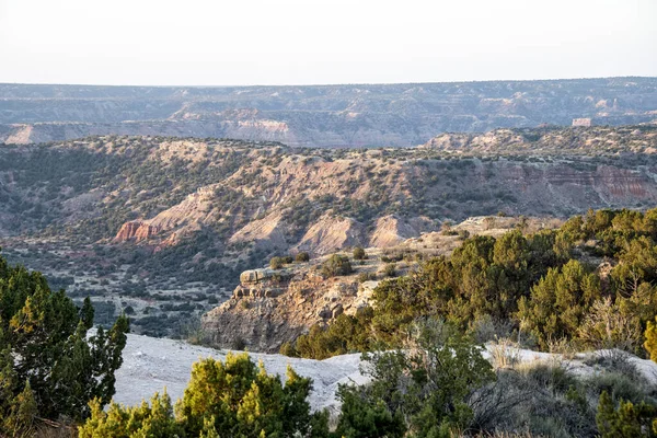 Early Morning Sunlit View Section Palo Duro Canyon Texas Panhandle — Stock Photo, Image