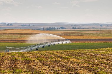 Tekerlekli Sulama Sistemi Wyoming Alanı püskürtüyor