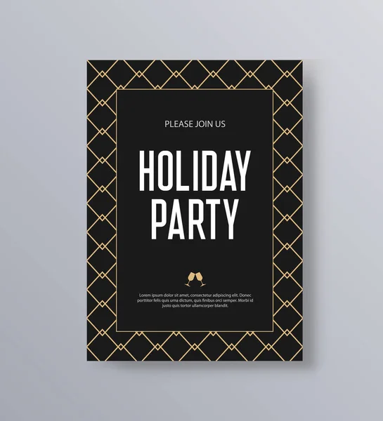 Illustration Vectorielle Pour Fête Vacances Bonne Année Fête Invitation Flyer — Image vectorielle