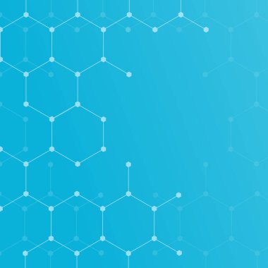 soyut ağ bağlantısı arka plan kavramı. Geometrik Şekiller web pankartı için tasarımı bağlar