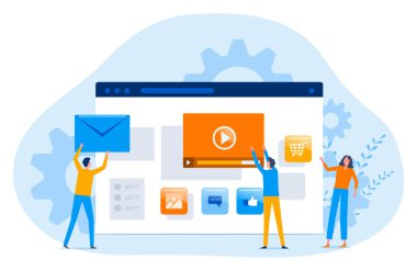 Web tasarımı ve mobil uygulama tasarım süreci konsepti tasarımcı ve geliştirici takım işbirliği kavramı
