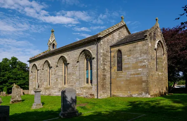 stock image Summer at Dunino Parish Church, Fife, Scotland The church was rebuilt in 1827 and a church has been on this site since 1240