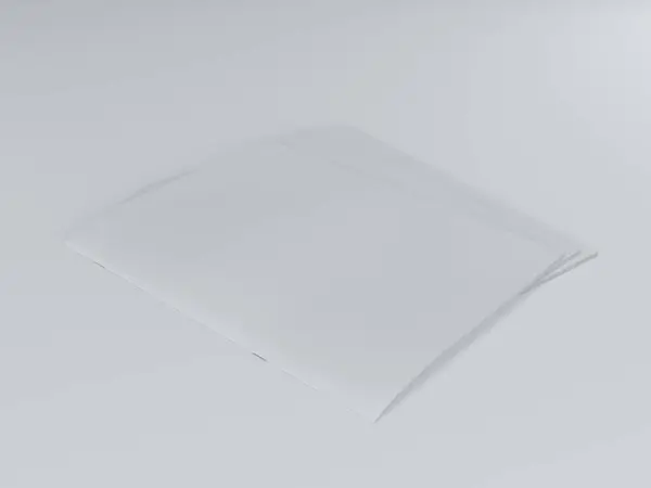 3Dレンダリング グレーの背景に閉じた空白カバーマガジン 左のビュー モックアップデザイン — ストック写真