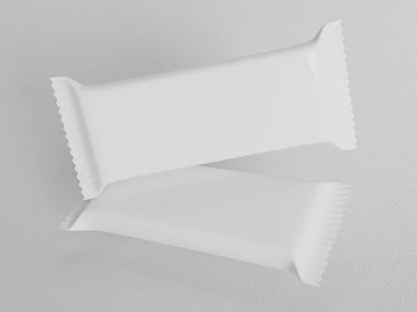 3d render blank snack bar isolated on grey background, for mockup design