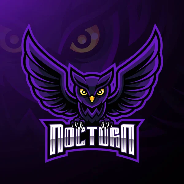 stock image Nocturnal bird owl mascot logo design