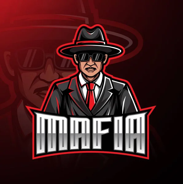 Mafia Esport Mascot Logo Gaming Design — Stock Photo, Image