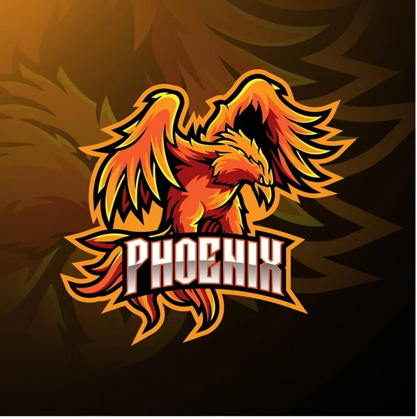 Phoenix Sport Mascot Logo Design — Stock Photo, Image