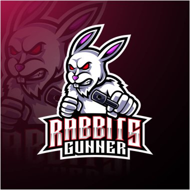 Tavşan esport maskot logosu tasarımı
